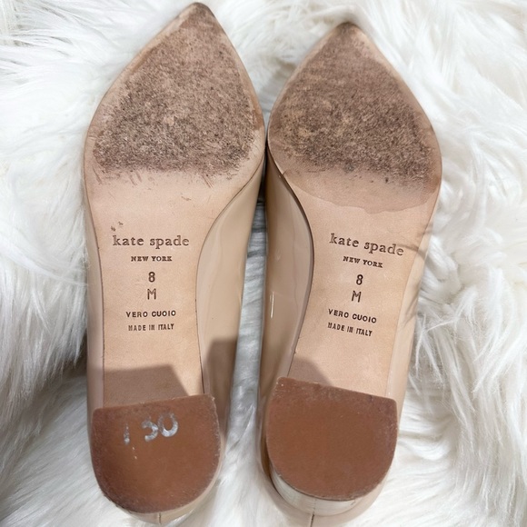 Kate spade patent leather pointed nude block heels - Picture 6 of 8